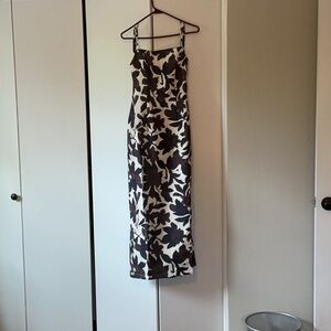 Commense Black and Cream Sheath Dress Spaghetti Strap